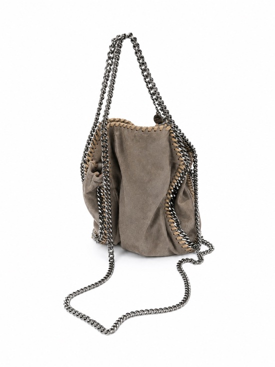 Stella McCartney Handbags - Authentic Stella McCartney Taupe Suede Whipstitch Shoulder Bag W/ Gunmetal chain